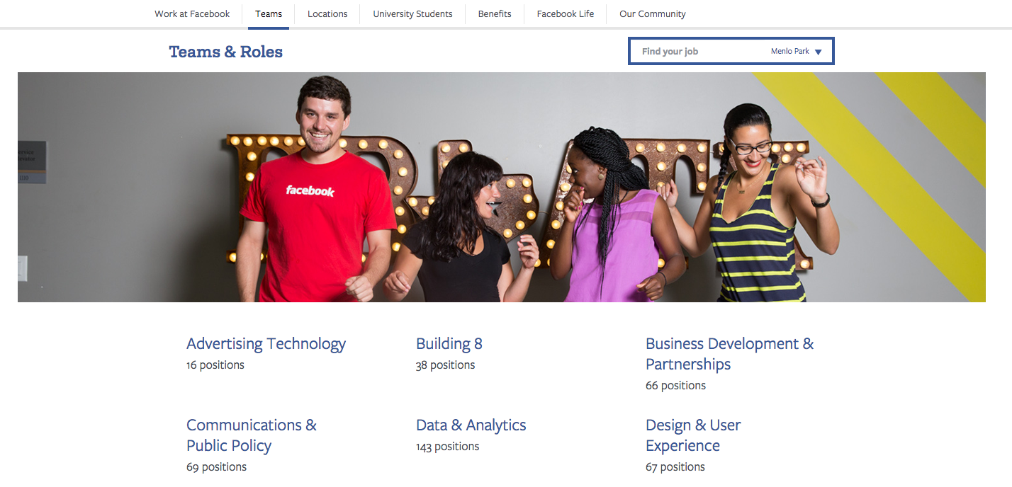 Facebook teams
