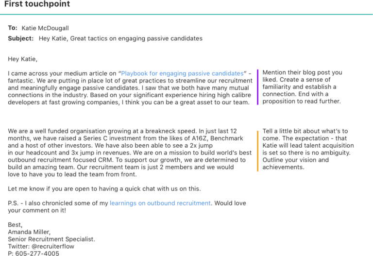 recruit drip marketing sample email