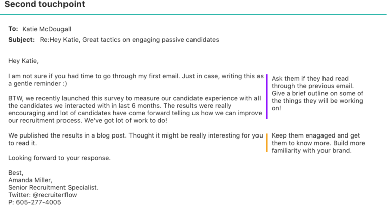 recruitment drip marketing email