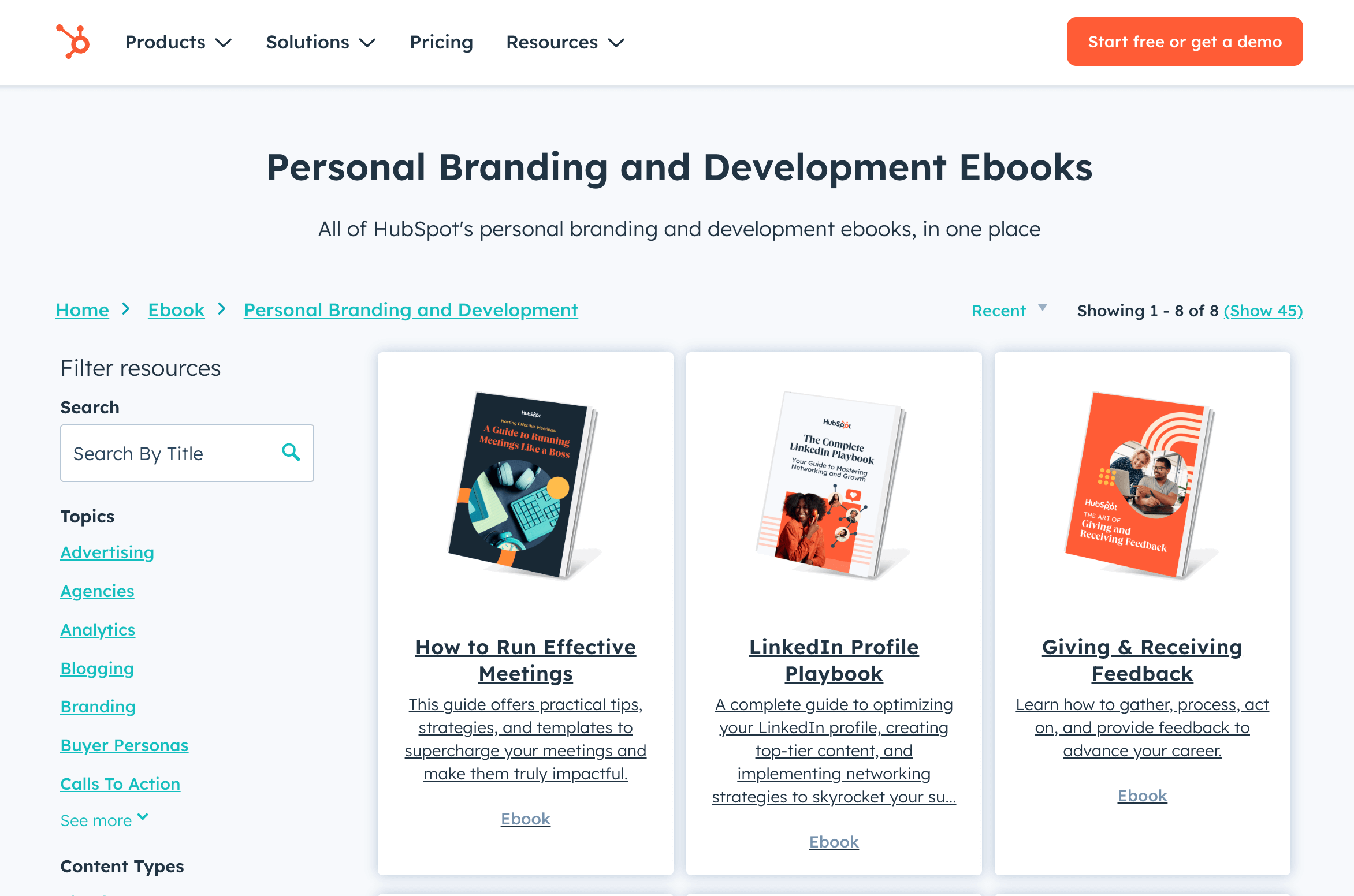 hubspot personal development ebooks